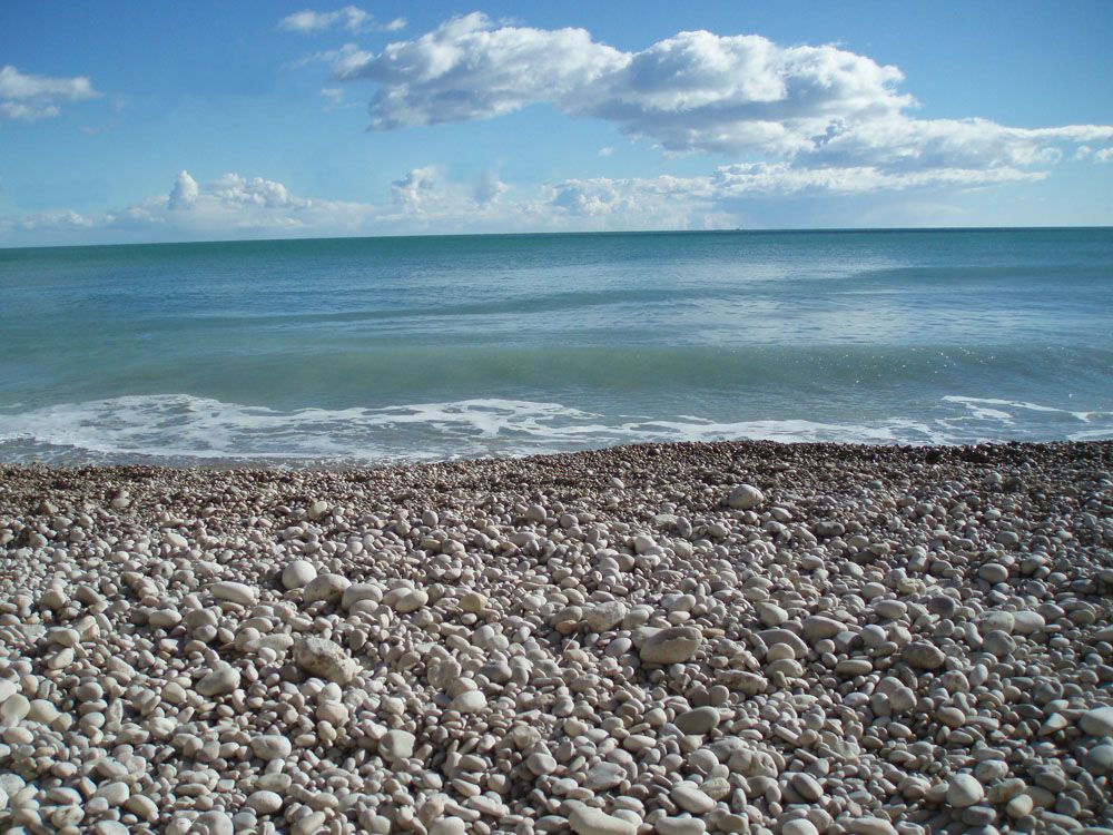 Strand vor dem Haus