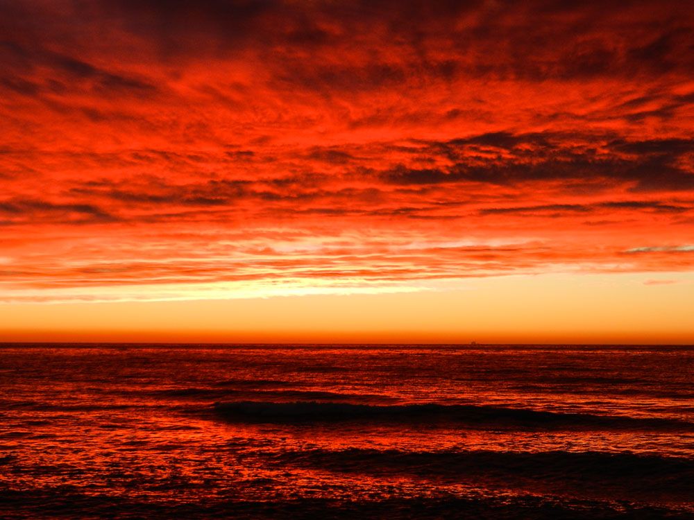 Morgenatmosphäre am Strand